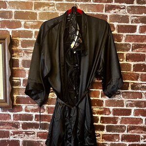 Victoria's Secret 3-Piece Lingerie Set - Black Lace & Satin